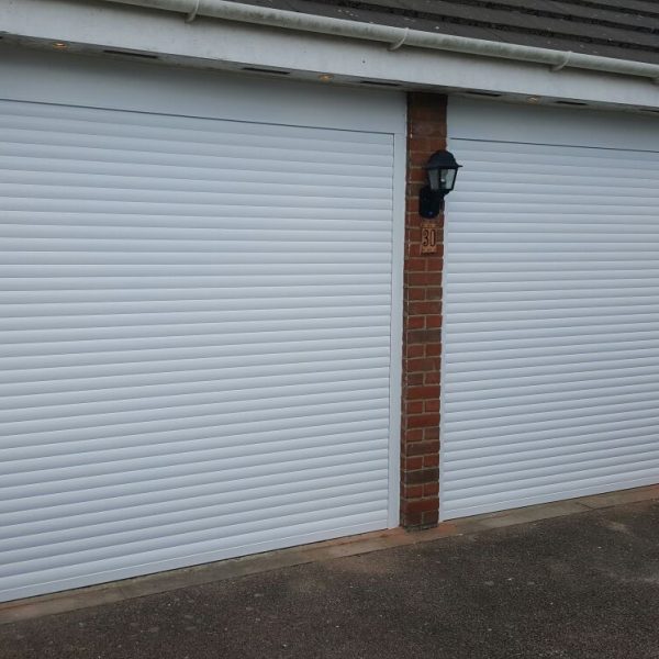 White garage doors